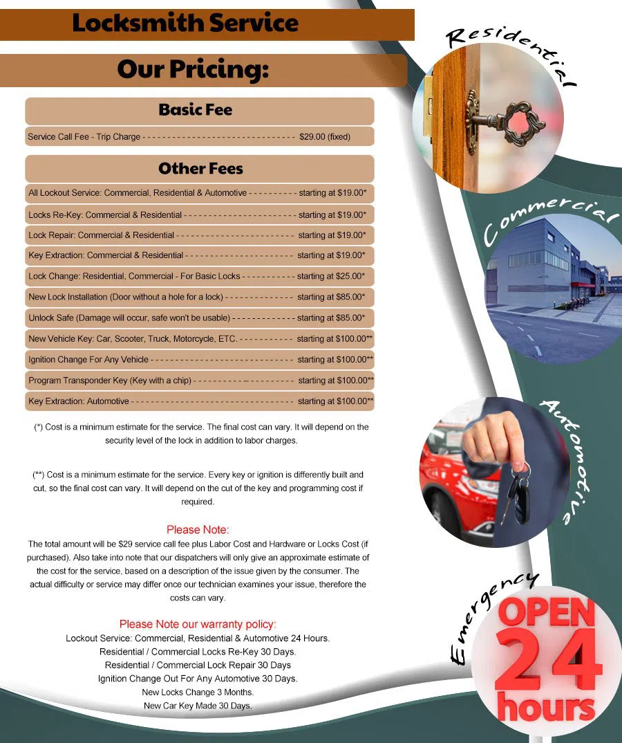 Derby Locksmith Service Derby, CT 203-347-3162 - pricing